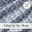 Blue Jay Bird Dark Botanical Leaves Berry Seamless Pattern Lovely  Digital Print Material by the Metre UK Sewing Quilting Textile