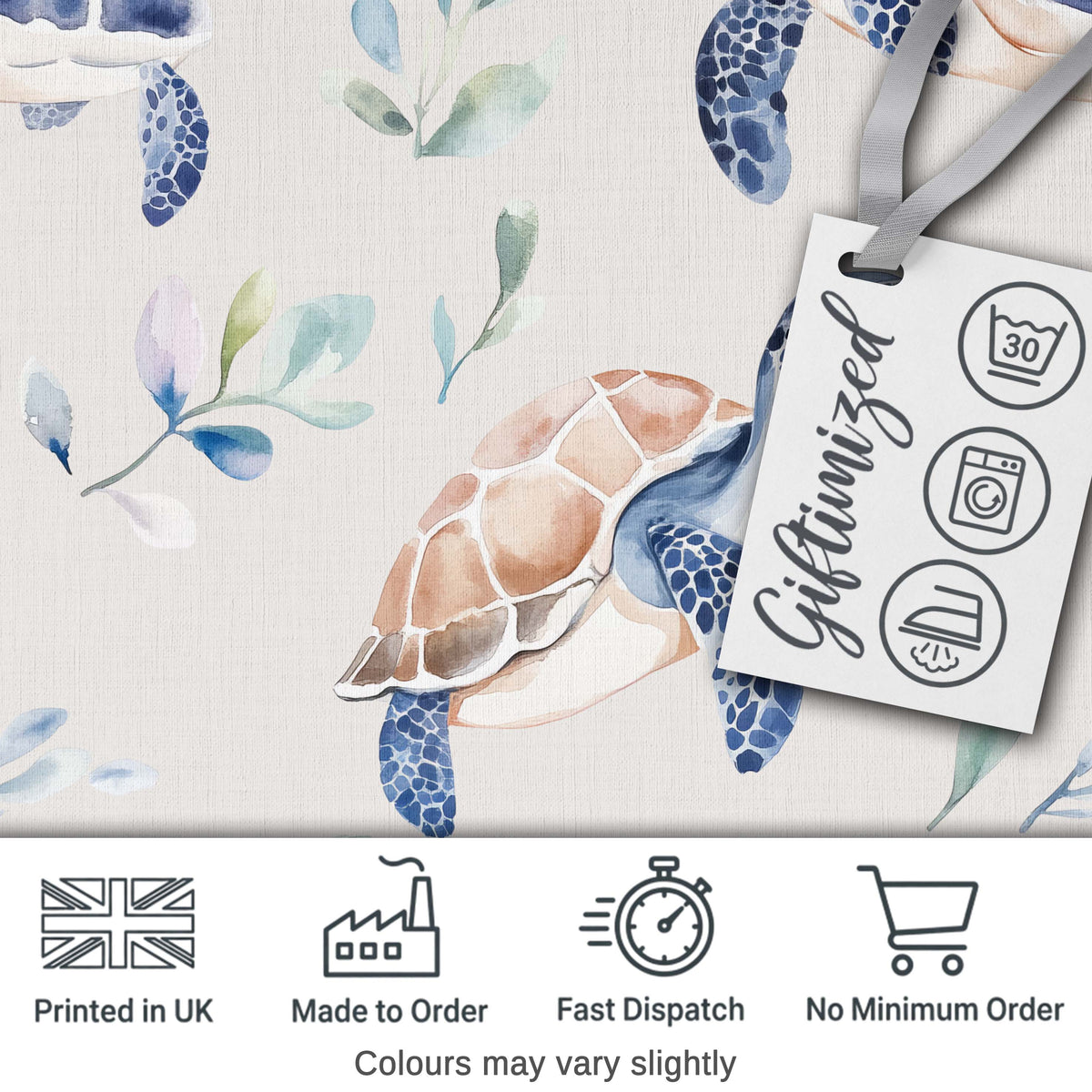 Blue and Yellow Floral Watercolor Garden Seamless Pattern Lovely  Digital Print Material by the Metre UK Sewing Quilting Textile