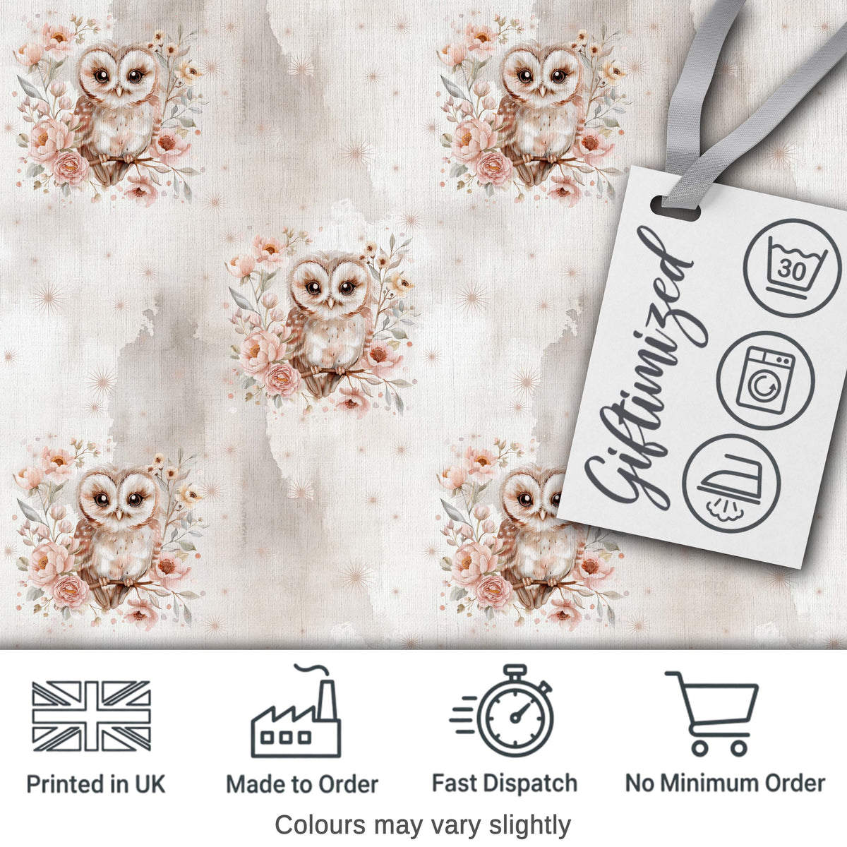 Floral Rainbow Gold Glitter Boho Seamless Pattern Cute Unique Gift  Digital Print Material by the Metre UK Sewing Quilting Textile