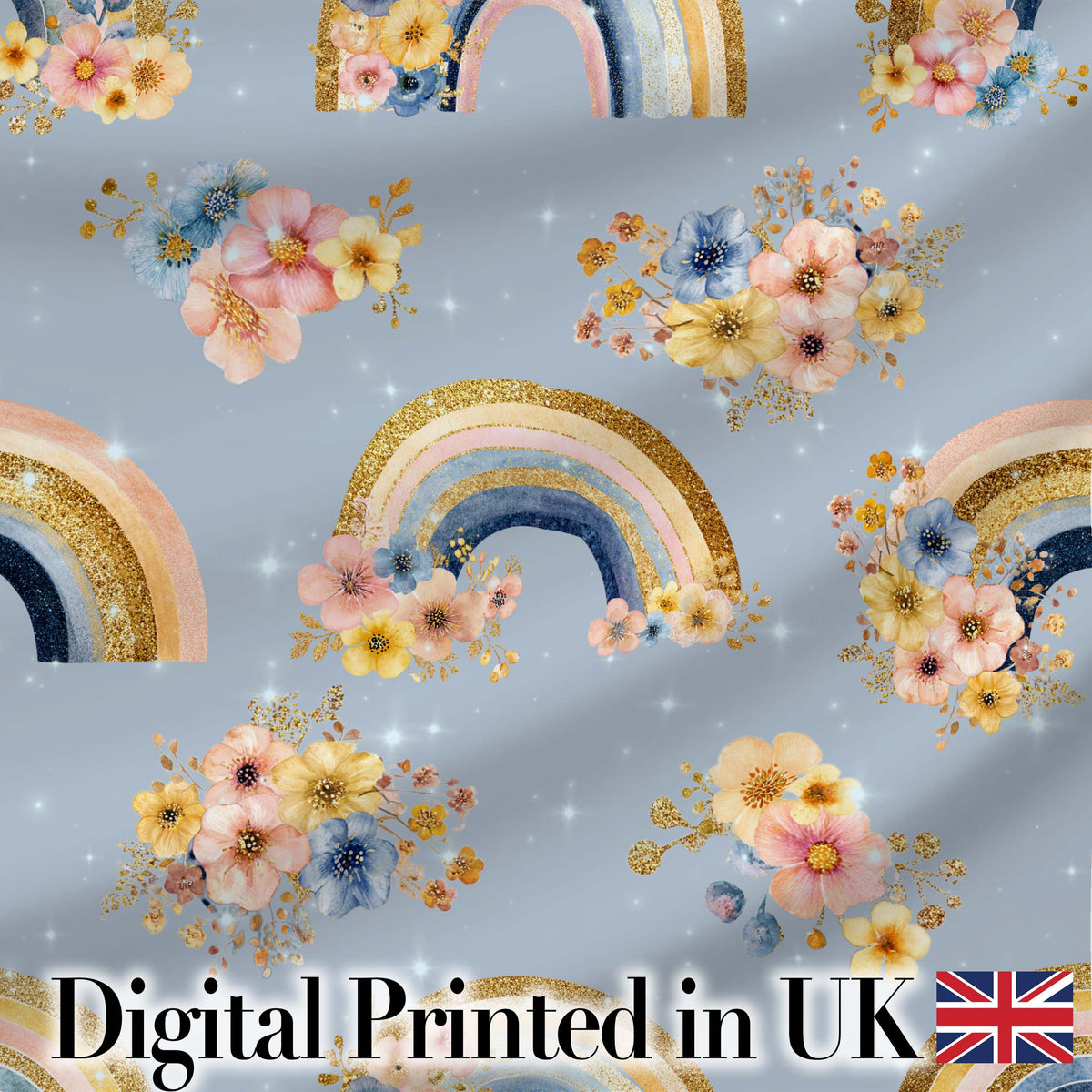 Wolf Head Floral Dark Forest Artistic Seamless Pattern Lovely  Digital Print Material by the Metre UK Sewing Quilting Textile