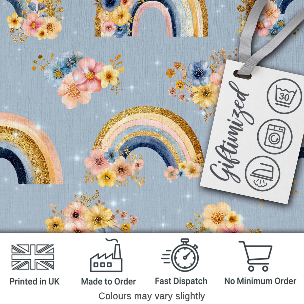 Wolf Head Floral Dark Forest Artistic Seamless Pattern Lovely  Digital Print Material by the Metre UK Sewing Quilting Textile