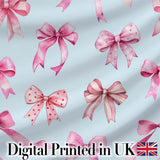 Watercolor Pink Ribbon Bows Soft Blush Background Seamless Pattern  Digital Print Material by the Metre UK Sewing Quilting Textile