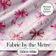 Watercolor Pink Ribbon Bows Beige Background Seamless Pattern Lovely  Digital Print Material by the Metre UK Sewing Quilting Textile