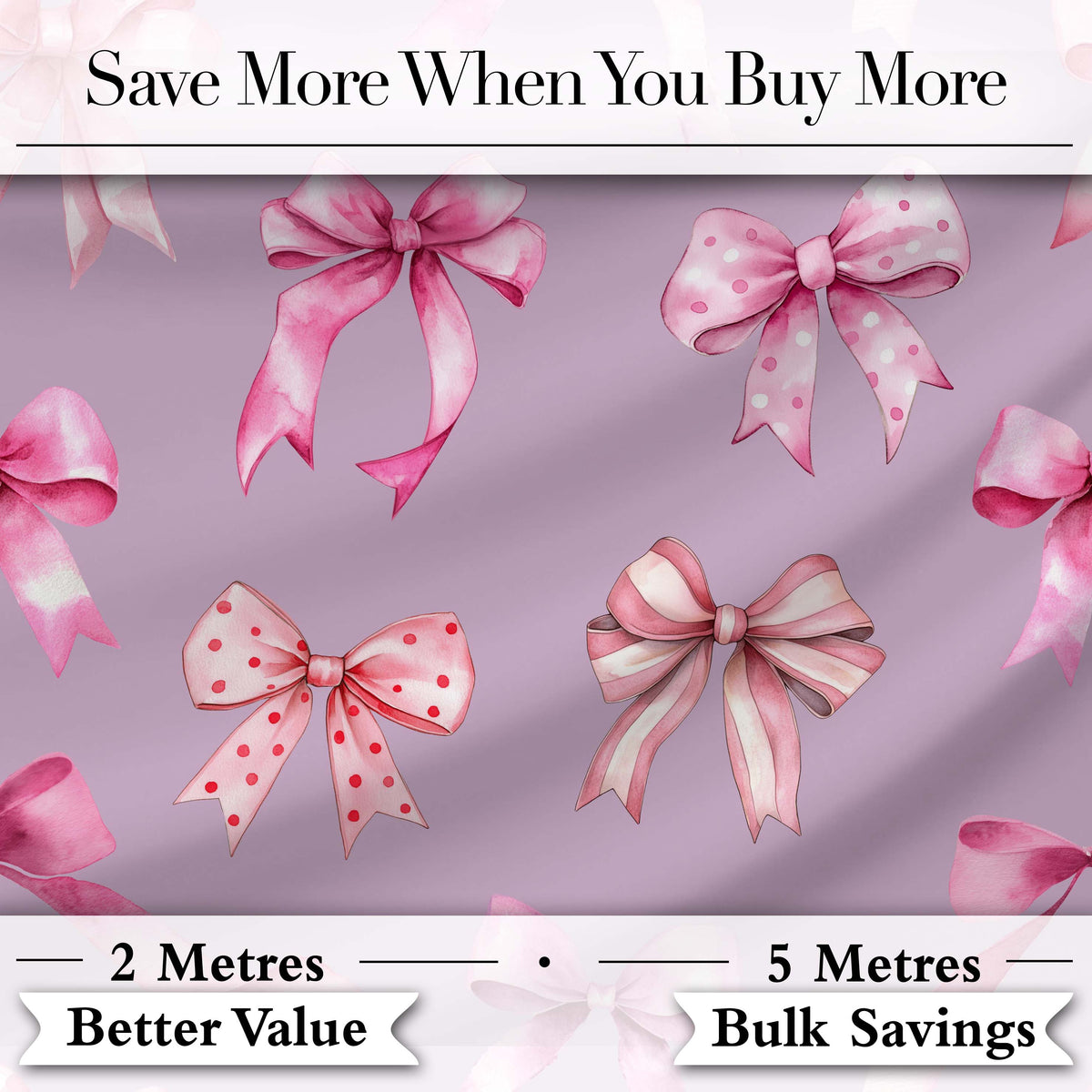 Watercolor Pink Ribbon Bow Seamless Pattern on Teal Background  Digital Print Material by the Metre UK Sewing Quilting Textile