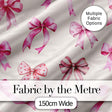 Watercolor Pink Ribbon Bow Seamless Pattern on Soft Pink Background  Digital Print Material by the Metre UK Sewing Quilting Textile