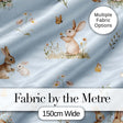 Watercolor Bunny Floral Meadow Pastel Green Seamless Pattern Lovely  Digital Print Material by the Metre UK Sewing Quilting Textile