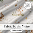 Watercolor Bunny Floral Meadow Blush Pink Seamless Pattern Lovely  Digital Print Material by the Metre UK Sewing Quilting Textile