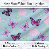 Pink Purple Butterfly Floral Lavender Background Seamless Pattern  Digital Print Material by the Metre UK Sewing Quilting Textile