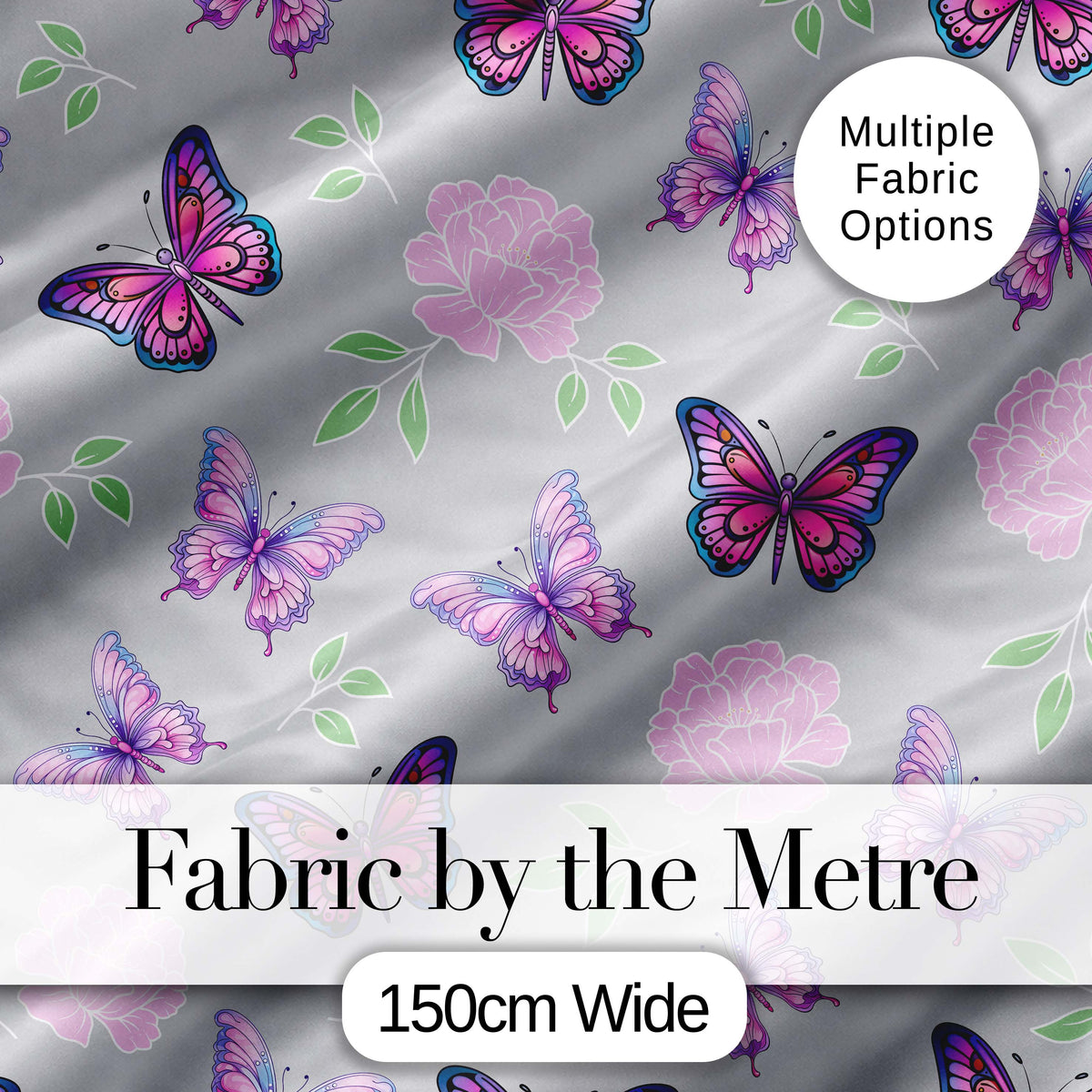 Galaxy Butterfly Neon Pink Blue Dark Space Seamless Pattern Lovely  Digital Print Material by the Metre UK Sewing Quilting Textile