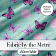 Colorful Neon Rainbow Butterflies Dark Background Seamless Pattern  Digital Print Material by the Metre UK Sewing Quilting Textile