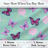 Colorful Neon Rainbow Butterflies Dark Background Seamless Pattern  Digital Print Material by the Metre UK Sewing Quilting Textile