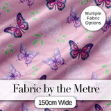 Pastel Watercolor Butterflies Black Background Seamless Pattern  Digital Print Material by the Metre UK Sewing Quilting Textile