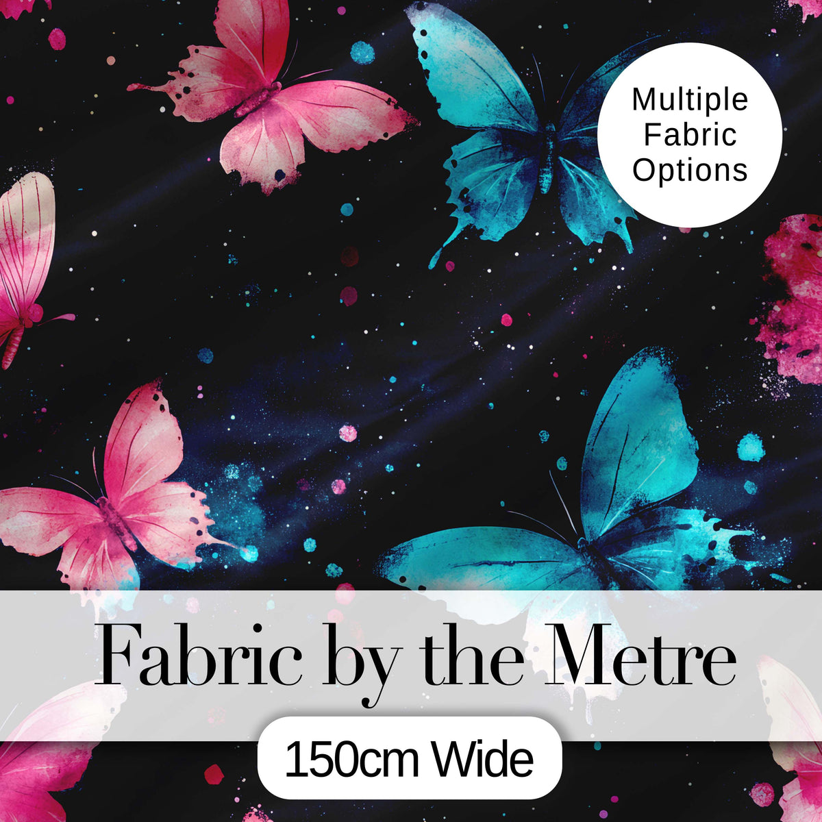 Pastel Watercolor Butterflies Cream Background Seamless Pattern  Digital Print Material by the Metre UK Sewing Quilting Textile