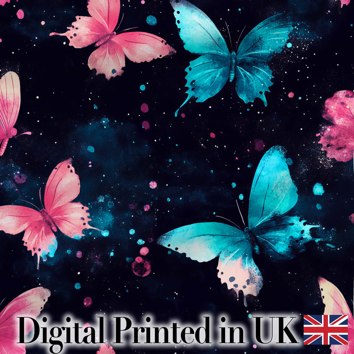 Pastel Watercolor Butterflies Cream Background Seamless Pattern  Digital Print Material by the Metre UK Sewing Quilting Textile