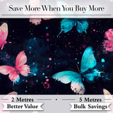 Pastel Watercolor Butterflies Cream Background Seamless Pattern  Digital Print Material by the Metre UK Sewing Quilting Textile