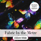 Pastel Watercolor Butterflies Soft Grey Background Seamless Pattern  Digital Print Material by the Metre UK Sewing Quilting Textile