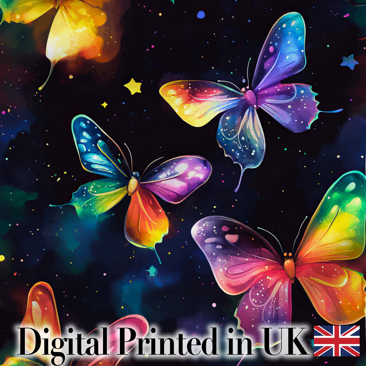 Pastel Watercolor Butterflies Soft Grey Background Seamless Pattern  Digital Print Material by the Metre UK Sewing Quilting Textile