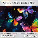 Pastel Watercolor Butterflies Soft Grey Background Seamless Pattern  Digital Print Material by the Metre UK Sewing Quilting Textile