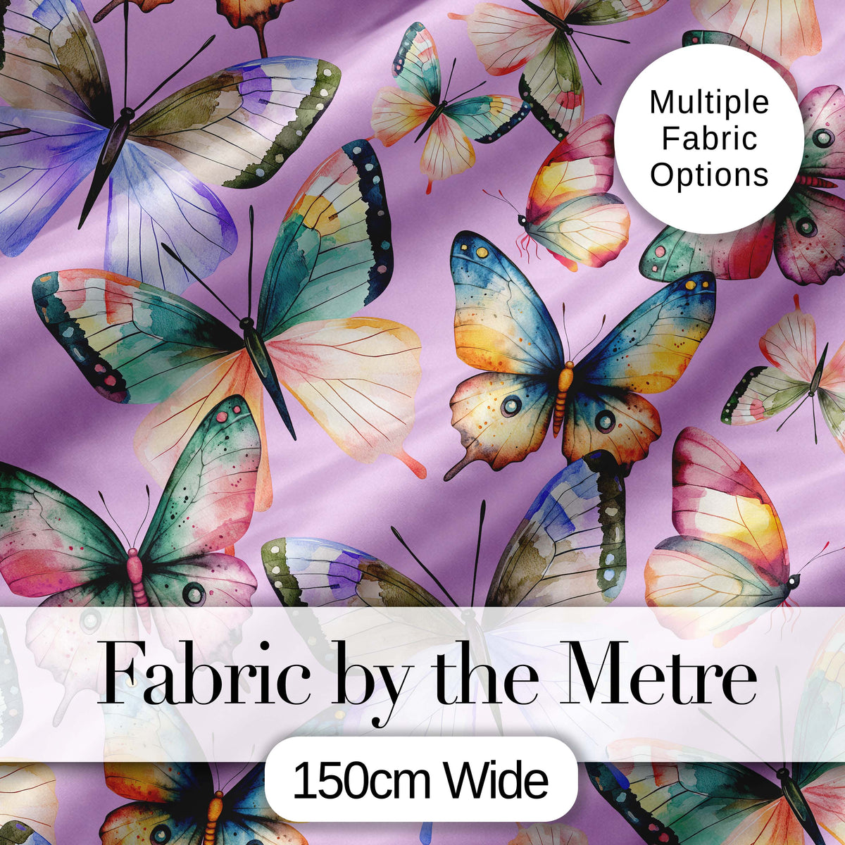 Pastel Watercolor Butterflies Soft Pink Background Seamless Pattern  Digital Print Material by the Metre UK Sewing Quilting Textile