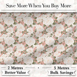 Blush Pink Peony Floral Seamless Pattern Perfect Gift for Her Lovely  Digital Print Material by the Metre UK Sewing Quilting Textile