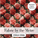Pastel Pink Peony Floral Light Blue Background Seamless Pattern  Digital Print Material by the Metre UK Sewing Quilting Textile
