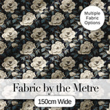 Coral Camellia Branch Botanical Cream Background Seamless Pattern  Digital Print Material by the Metre UK Sewing Quilting Textile