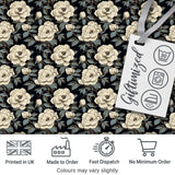 Coral Camellia Branch Botanical Cream Background Seamless Pattern  Digital Print Material by the Metre UK Sewing Quilting Textile