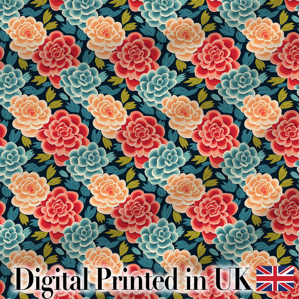 Dark Background Carrot Harvest Botanical Seamless Pattern Lovely  Digital Print Material by the Metre UK Sewing Quilting Textile