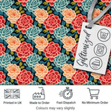 Dark Background Carrot Harvest Botanical Seamless Pattern Lovely  Digital Print Material by the Metre UK Sewing Quilting Textile