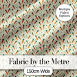Vintage Carrot Farm Botanical Cream Background Seamless Pattern  Digital Print Material by the Metre UK Sewing Quilting Textile