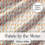 Vintage Botanical Carrot Illustration Garden Seamless Pattern Light  Digital Print Material by the Metre UK Sewing Quilting Textile
