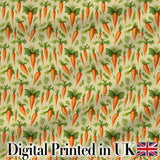Night Sky Carrot Tossed Pattern Dark Background Playful Seamless  Digital Print Material by the Metre UK Sewing Quilting Textile