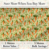 Night Sky Carrot Tossed Pattern Dark Background Playful Seamless  Digital Print Material by the Metre UK Sewing Quilting Textile