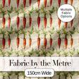 Light Minimal Carrot and Leaf Botanical Seamless Soft Neutral Lovely  Digital Print Material by the Metre UK Sewing Quilting Textile