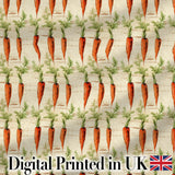 Light Minimal Carrot and Leaf Botanical Seamless Soft Neutral Lovely  Digital Print Material by the Metre UK Sewing Quilting Textile