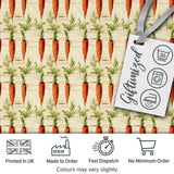 Light Minimal Carrot and Leaf Botanical Seamless Soft Neutral Lovely  Digital Print Material by the Metre UK Sewing Quilting Textile