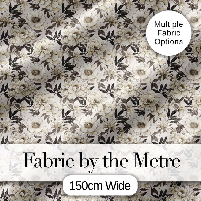Vintage Chrysanthemum Floral Seamless Pattern Beige and Gold Lovely  Digital Print Material by the Metre UK Sewing Quilting Textile