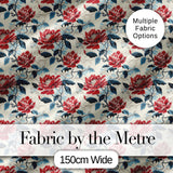 Antique Style Cream Floral Botanical Seamless Pattern Neutral Lovely  Digital Print Material by the Metre UK Sewing Quilting Textile