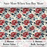 Antique Style Cream Floral Botanical Seamless Pattern Neutral Lovely  Digital Print Material by the Metre UK Sewing Quilting Textile