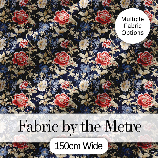 Classic Blue White Toile Floral Seamless Pattern Cute Unique Gift  Digital Print Material by the Metre UK Sewing Quilting Textile