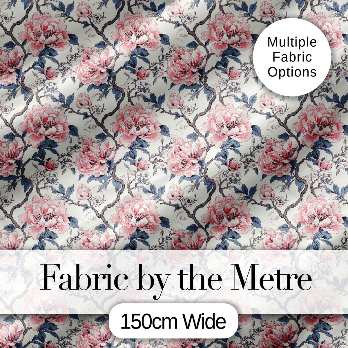 Soft Pastel Peony Floral Garden Seamless Pattern Cute Unique Gift  Digital Print Material by the Metre UK Sewing Quilting Textile