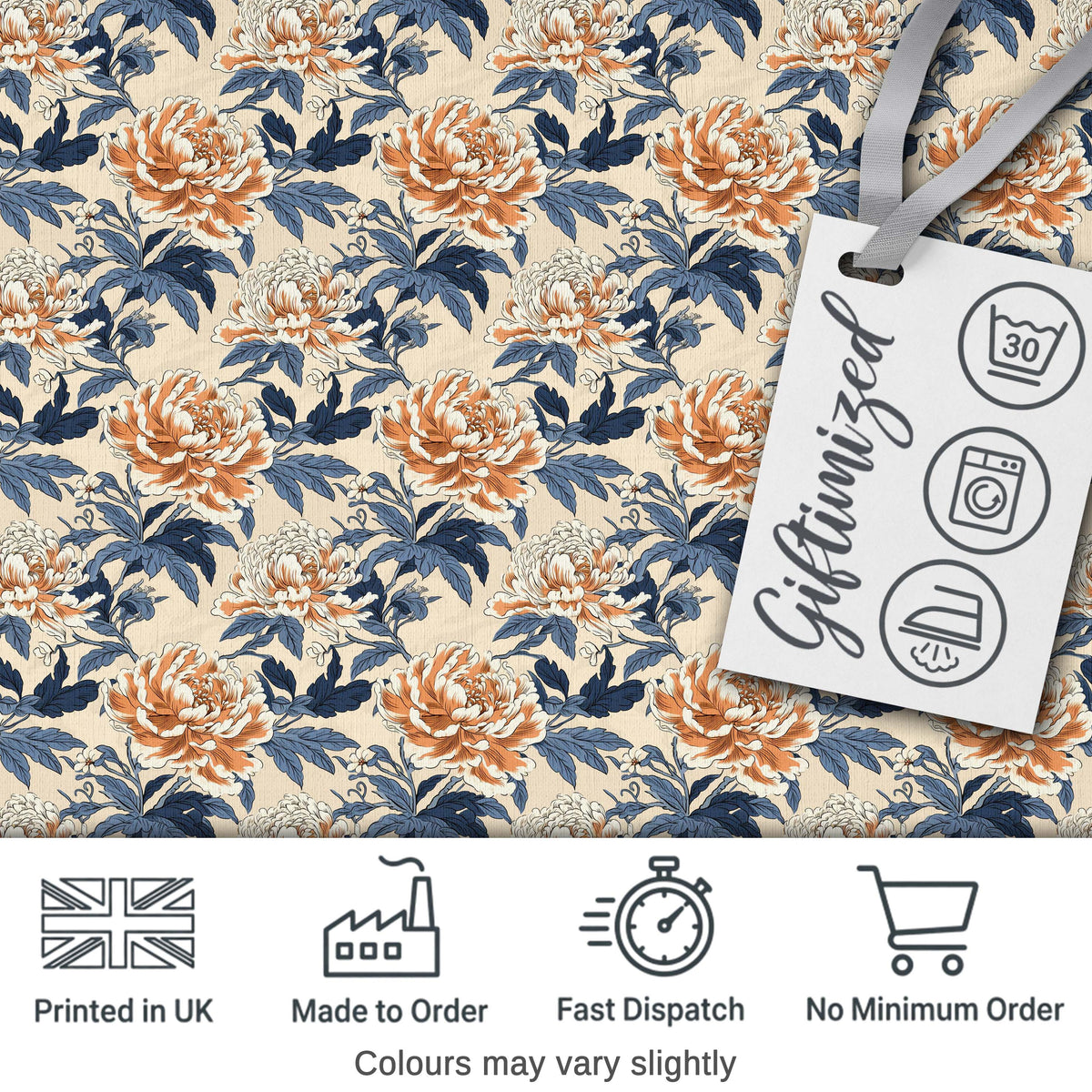Red Blossom Oriental Floral Branch Seamless Pattern Cute Unique Gift  Digital Print Material by the Metre UK Sewing Quilting Textile