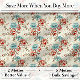 Cute Christmas Santa Tree Gift Cartoon Seamless Pattern Lovely  Digital Print Material by the Metre UK Sewing Quilting Textile