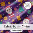 Blue Background Cute Santa Christmas Seamless Pattern Lovely  Digital Print Material by the Metre UK Sewing Quilting Textile