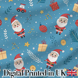 Christmas Reindeer Pine Tree Scandinavian Festive Seamless Pattern  Digital Print Material by the Metre UK Sewing Quilting Textile