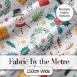 Cute Santa Gifts Christmas Tree Blue Festive Seamless Pattern Lovely  Digital Print Material by the Metre UK Sewing Quilting Textile
