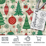 Red Reindeer Christmas Ornaments Festive Seamless Pattern Lovely  Digital Print Material by the Metre UK Sewing Quilting Textile