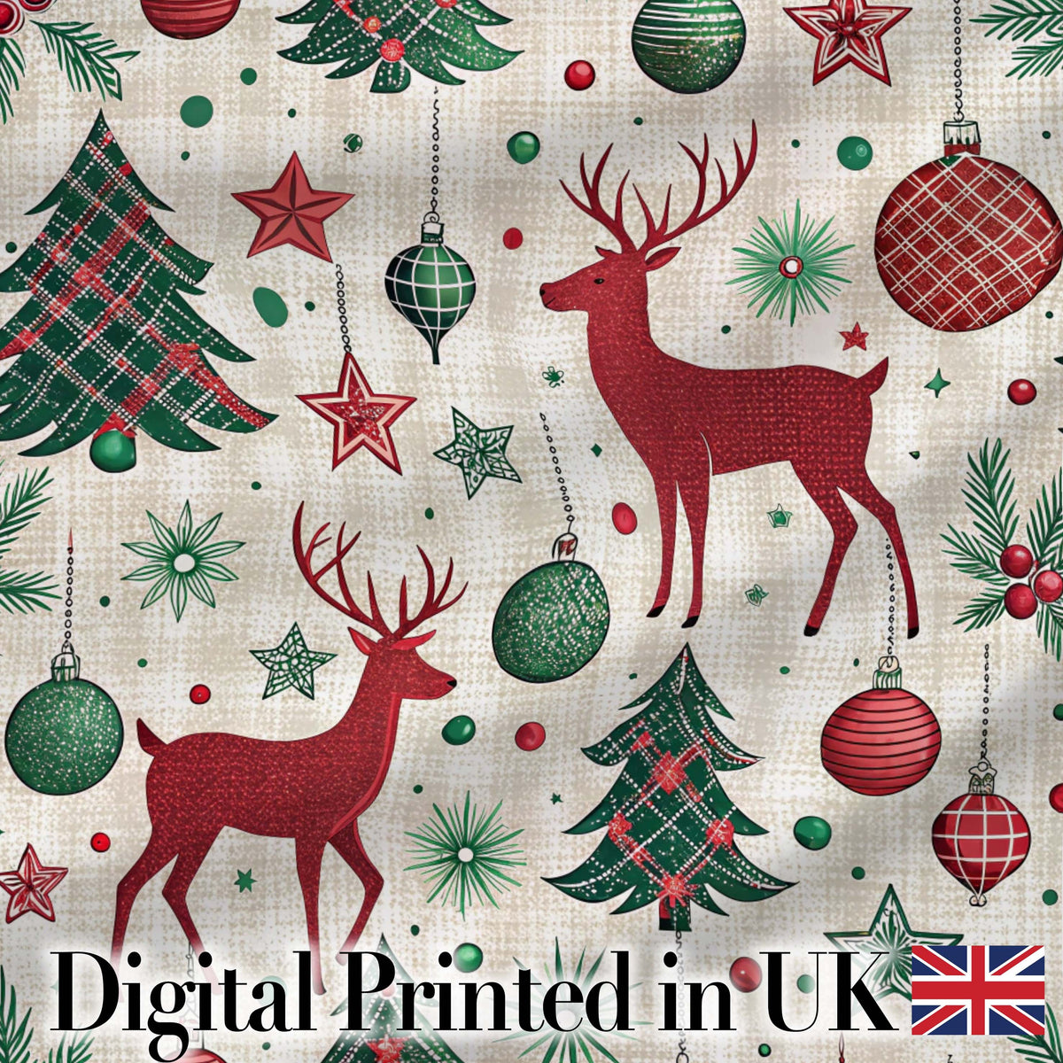 Pastel Christmas Trees Scandinavian Neutral Seamless Pattern Lovely  Digital Print Material by the Metre UK Sewing Quilting Textile