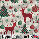Pastel Christmas Trees Scandinavian Neutral Seamless Pattern Lovely  Digital Print Material by the Metre UK Sewing Quilting Textile
