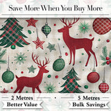 Pastel Christmas Trees Scandinavian Neutral Seamless Pattern Lovely  Digital Print Material by the Metre UK Sewing Quilting Textile